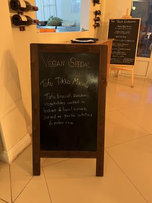 Vegan dish of the day!   at The Villa in Marigot Bay