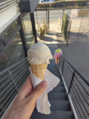 Vanilla ice-cream!! Such a rare vegan find at Vegansté in Providencia