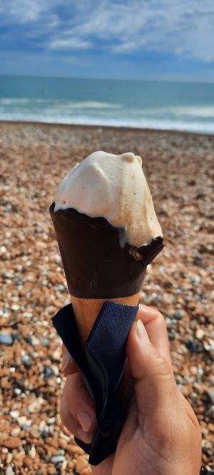 Hob nobs ice cream at Boho Gelato - Pool Valley in Brighton