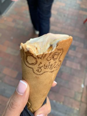 Peanut and salt caramel. So delicious I forgot to take a picture before eating it  at Boho Gelato - Pool Valley in Brighton