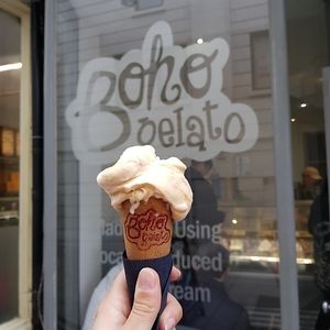 peanut butter salted caramel sorbet at Boho Gelato - Pool Valley in Brighton