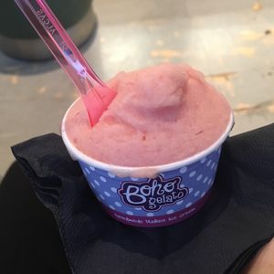 Vegan ice cream - rose & gin at Boho Gelato - Pool Valley in Brighton