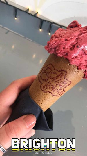 Raspberries and liquorice  at Boho Gelato - Pool Valley in Brighton