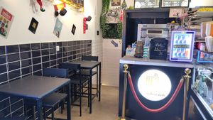 Interior mood with few seatings at LyBeyrouth in Lyon