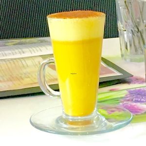 Turmeric Latte at Pure on Raw in Sheffield