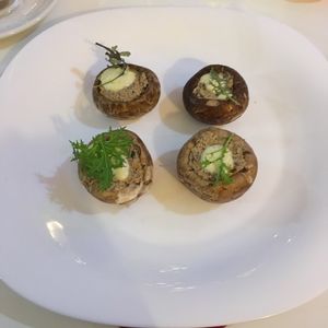 Stuffed mushrooms - Christmas menu at Pure on Raw in Sheffield