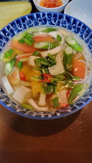 Amazing sour soup 🍲 😋 at Ẩm Thực Chay Đại Bình in Da Nang