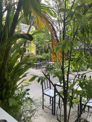 View of the courtyard - The Garden Café & Vegetarian Food, Hue  at The Garden Cafe & Vegetarian Food in Hue