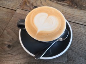 Oat flat white at Fred & Ginger Coffee in Berkhamsted