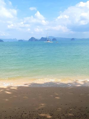 View from our table 😍 at SAI Restaurant in Koh Yao Noi