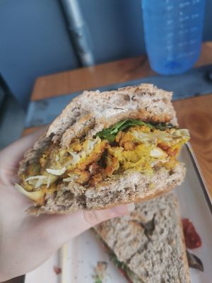 The inside of the mushroom burger at URBN Forest  in Larnaca