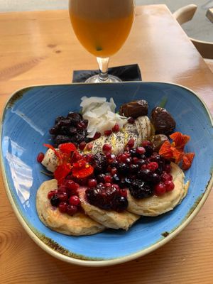 Tropical pancakes at URBN Forest  in Larnaca