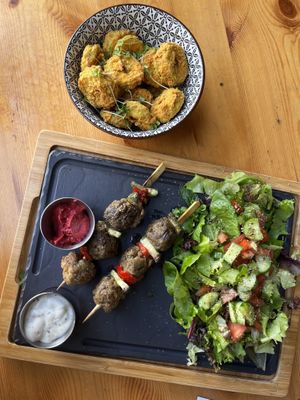 Courgette and souvlaki   at URBN Forest  in Larnaca