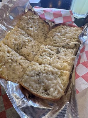 Vegan cheesy garlic bread   at Town Hall Pizza in Berrien Springs