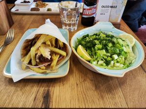 Gyros and salad at Oh My Greek! - Langstrasse in Zurich