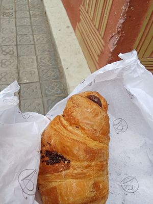 Croissant de chocolate at Forn De Pa Lleida in Barcelona