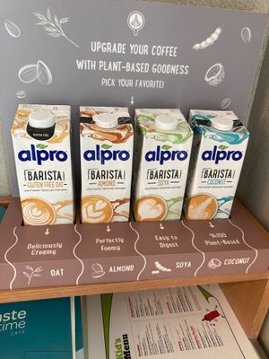 Plant based milk options  at Taste & Time Cafe in Abu Dhabi