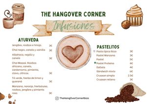 Ayurveda hot drinks. at The Hangover Corner in Ibiza