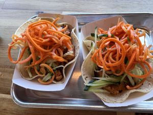 Tofu Bahn Me tacos  at A Taco Affair in Denville