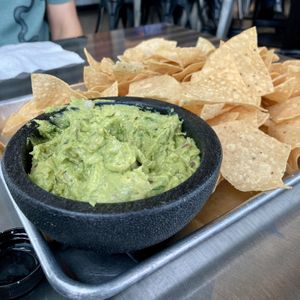 Guac & Chips. Piled high, enough to satisfy a family of 4  at A Taco Affair in Denville