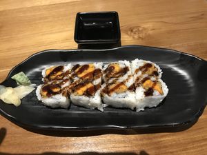 Sweet Potato Roll at Saku Sushi  at Saku Sushi in Rocky Mount