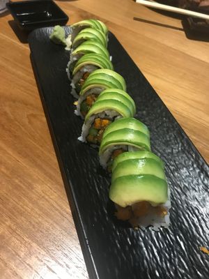Veggie Roll (minus eel sauce) at Saku Sushi  at Saku Sushi in Rocky Mount