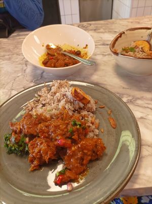 Vegan curry goat at Meat The Vegans in North West London