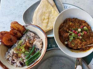 Caribbean curry at Meat The Vegans in North West London