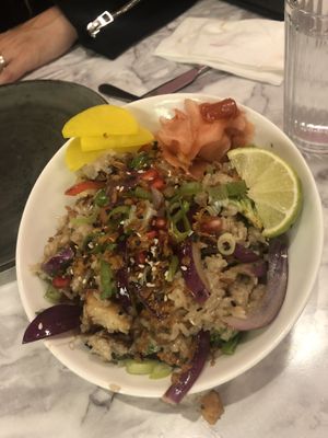 Fried rice with everything!  at Meat The Vegans in North West London