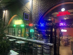 Welcoming entrance in Camden Market  at Meat The Vegans in North West London