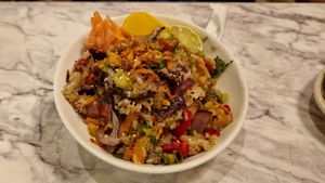 Eight Treasure Fried Rice at Meat The Vegans in North West London