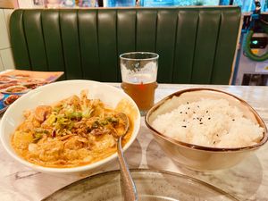 Masaman curry with plant based chicken and vegetables   at Meat The Vegans in North West London