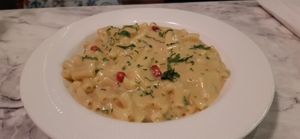 Mac and cheese at Meat The Vegans in North West London