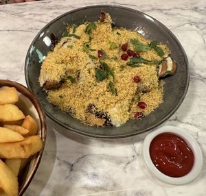 Samosa chaat  at Meat The Vegans in North West London