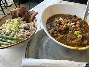 'Goat’ curry  at Meat The Vegans in North West London