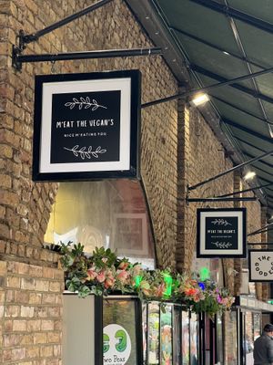 Logo  at Meat The Vegans in North West London