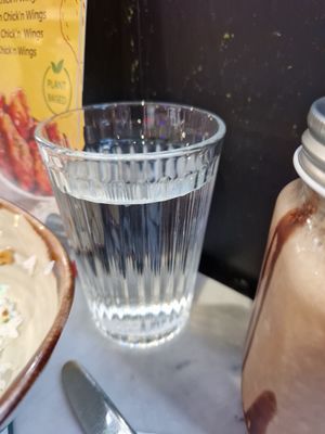 Tap water at Meat The Vegans in North West London