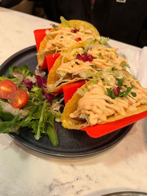 Vegan lamb tacos  at Meat The Vegans in North West London