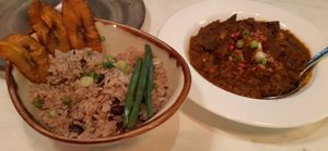 Curry goat at Meat The Vegans in North West London
