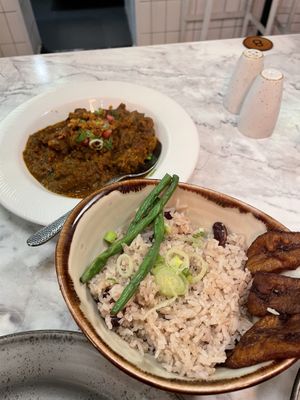 Curried vegan goat  at Meat The Vegans in North West London