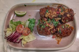 BBQ wings (7/10) at Meat The Vegans in North West London