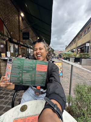 Outside seating   at Meat The Vegans in North West London