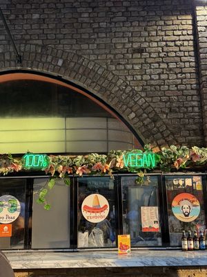 front  at Meat The Vegans in North West London
