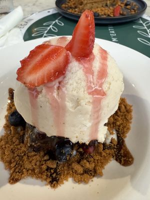 brownie & ice cream  at Meat The Vegans in North West London