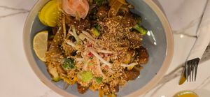 Pad Thai with chick'n at Meat The Vegans in North West London