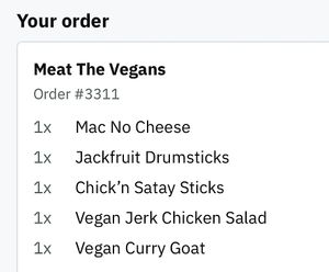   at Meat The Vegans in North West London