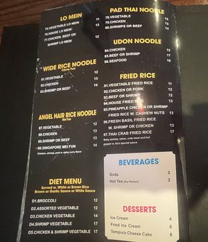 Menu part 6  at Liu's House in Allentown