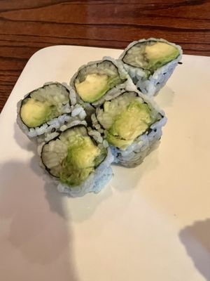 Cucumber avocado roll  at Liu's House in Allentown