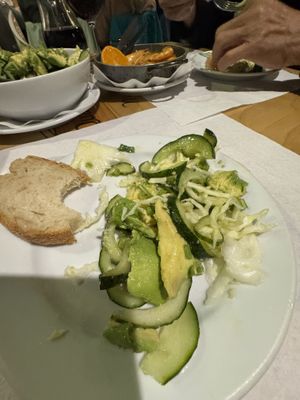 Bread plus salad😄 at A Tasca in Sao Miguel