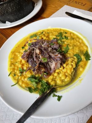 Bean and veg steww  at A Tasca in Sao Miguel